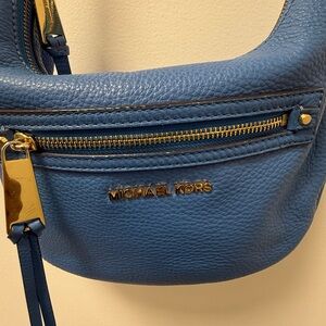 Michael Kors Blue Leather Shoulder Bag